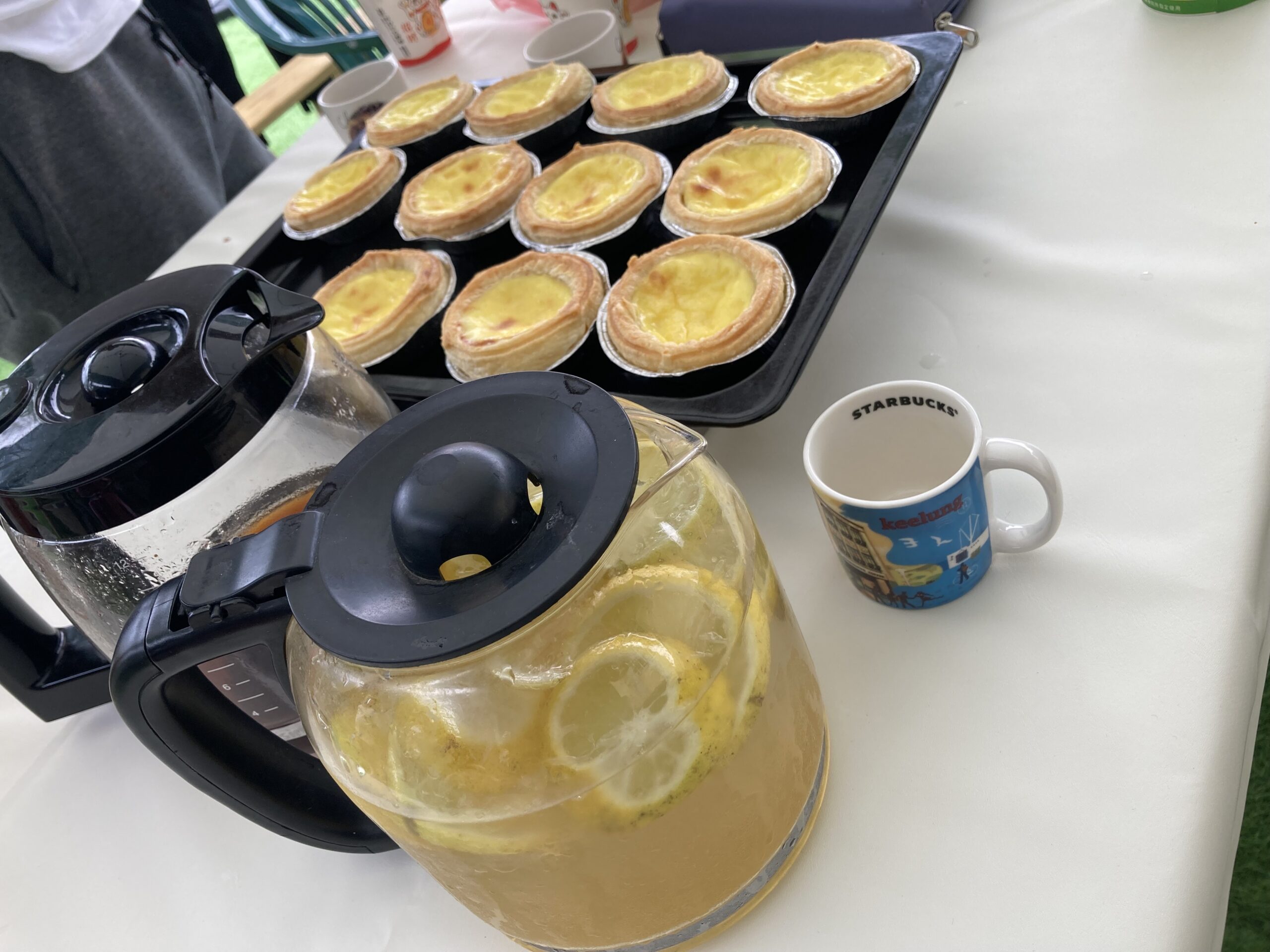 手工蛋塔與鮮檸檬茶